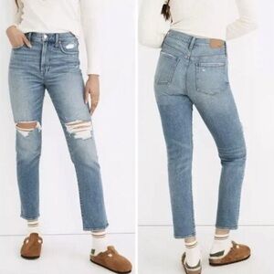MADEWELL The Perfect Vintage Jeans Womens Size 28 Blue Distressed High Rise Mom